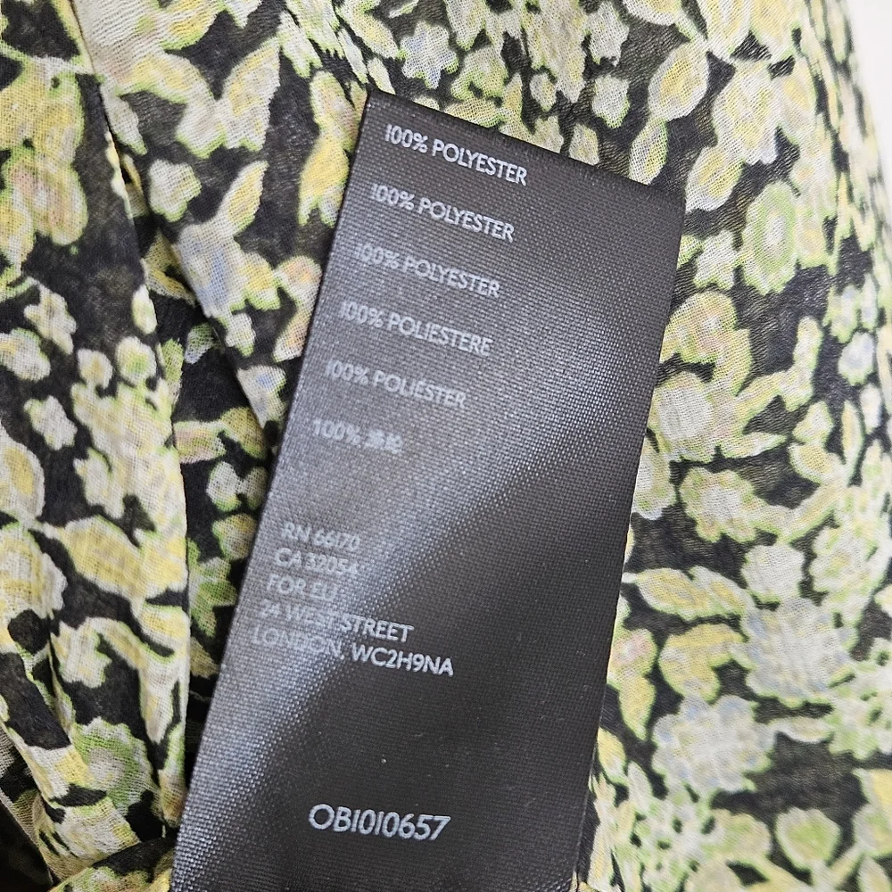 Free People Lela Floral Smocked Ruffle Blouse Floral XS - Picture 10 of 12